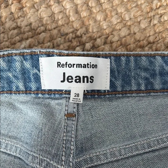 Reformation Blue Straight Leg Jeans - Picture 2 of 3